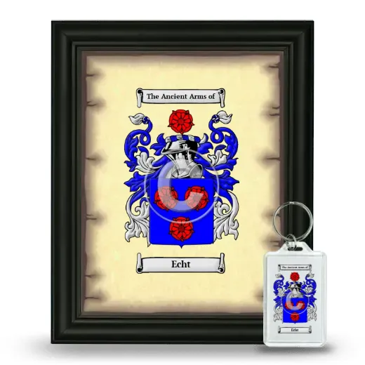 Echt Framed Coat of Arms and Keychain - Black