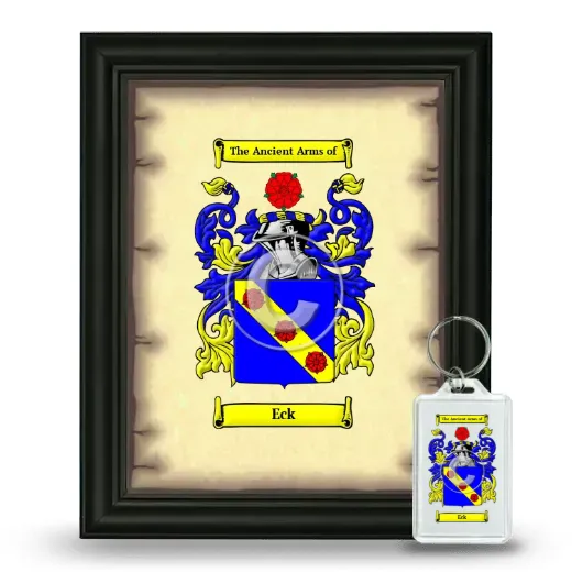 Eck Framed Coat of Arms and Keychain - Black