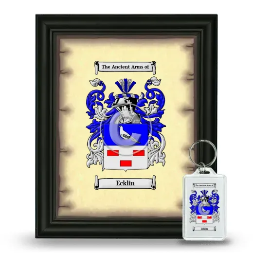 Ecklin Framed Coat of Arms and Keychain - Black
