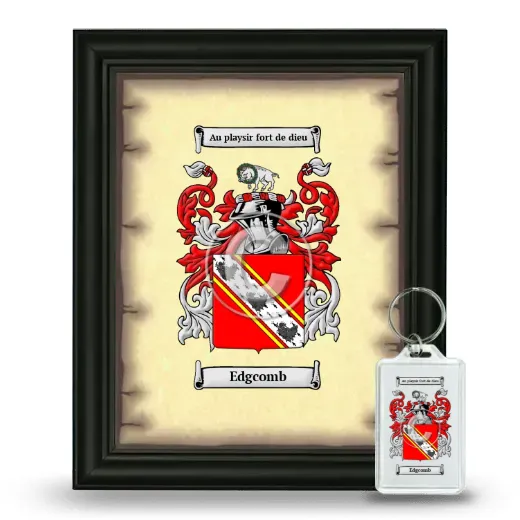 Edgcomb Framed Coat of Arms and Keychain - Black