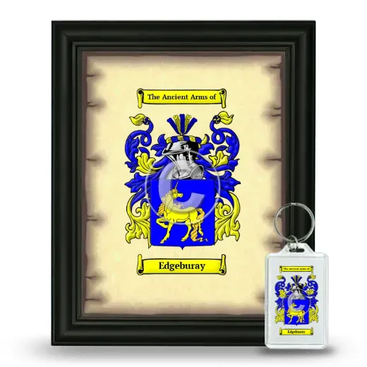 Edgeburay Framed Coat of Arms and Keychain - Black
