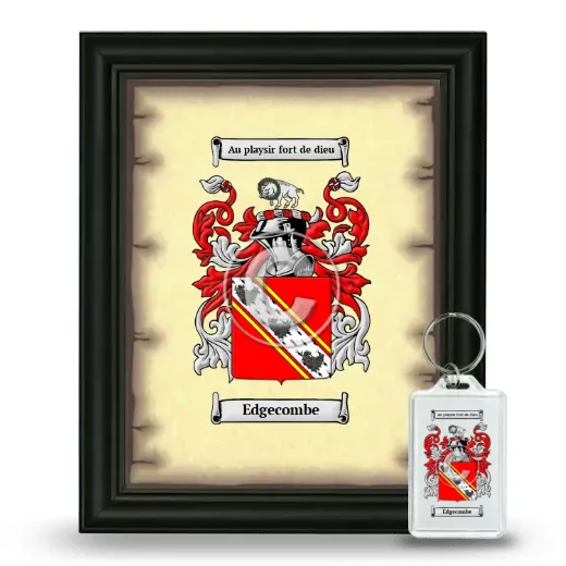 Edgecombe Framed Coat of Arms and Keychain - Black