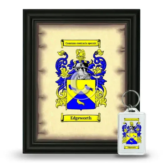 Edgeworth Framed Coat of Arms and Keychain - Black