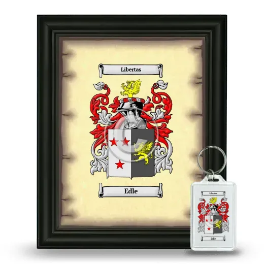Edle Framed Coat of Arms and Keychain - Black