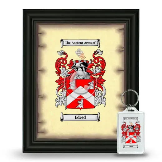 Edred Framed Coat of Arms and Keychain - Black