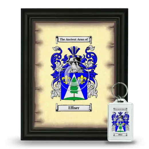 Effner Framed Coat of Arms and Keychain - Black