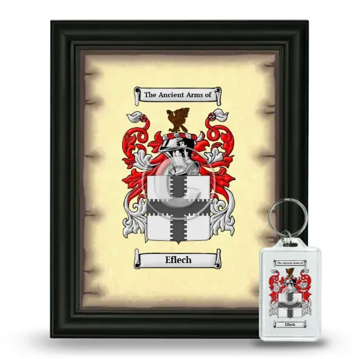 Eflech Framed Coat of Arms and Keychain - Black