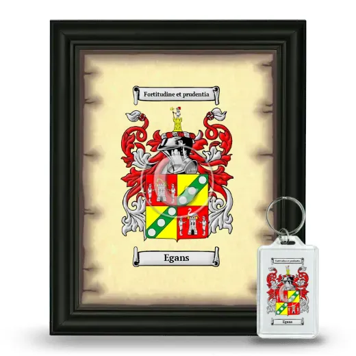 Egans Framed Coat of Arms and Keychain - Black
