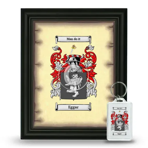 Eggar Framed Coat of Arms and Keychain - Black