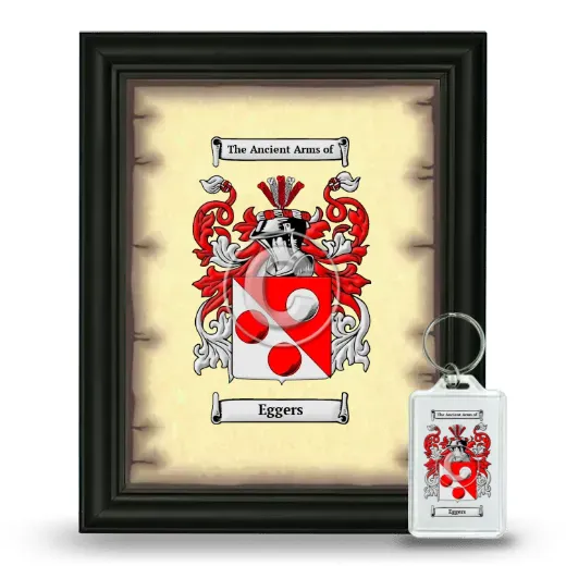 Eggers Framed Coat of Arms and Keychain - Black