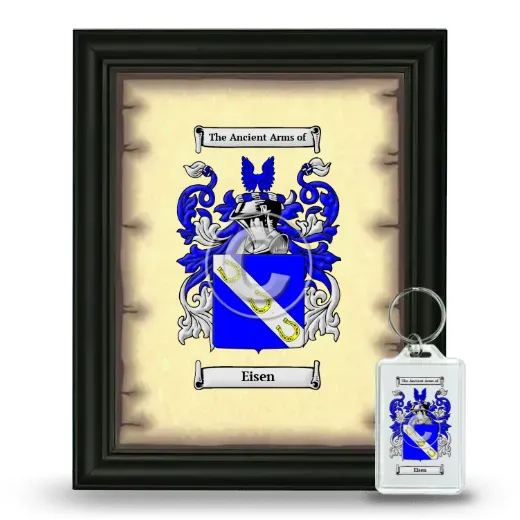 Eisen Framed Coat of Arms and Keychain - Black