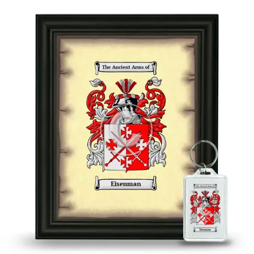 Eisenman Framed Coat of Arms and Keychain - Black