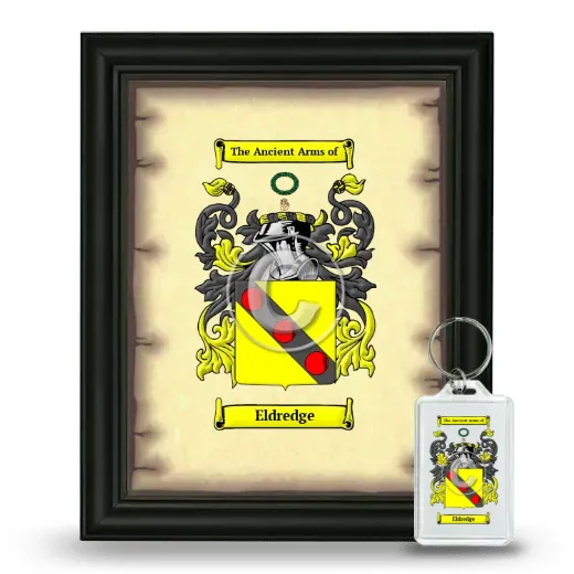 Eldredge Framed Coat of Arms and Keychain - Black