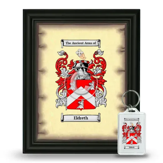 Eldreth Framed Coat of Arms and Keychain - Black