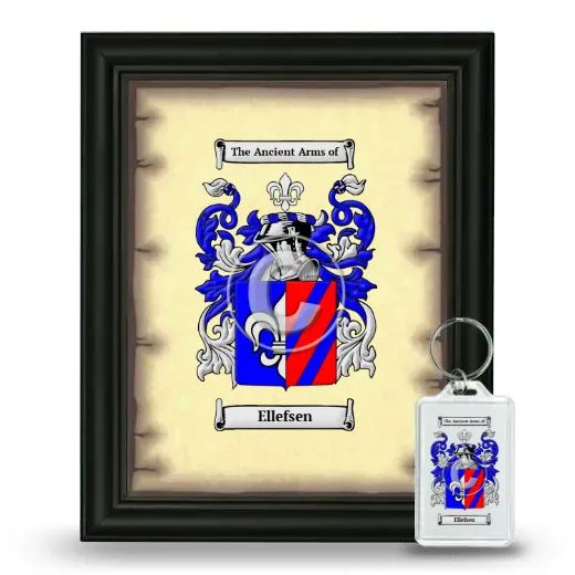 Ellefsen Framed Coat of Arms and Keychain - Black