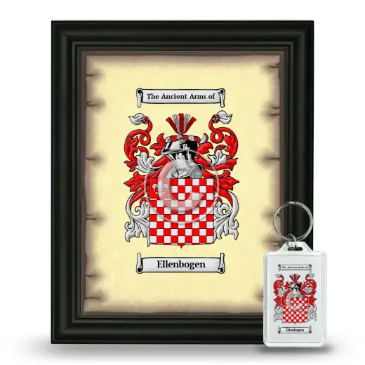 Ellenbogen Framed Coat of Arms and Keychain - Black