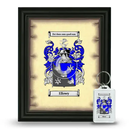 Ellowy Framed Coat of Arms and Keychain - Black