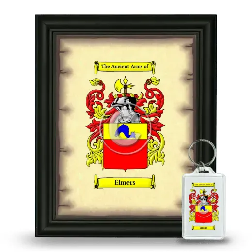 Elmers Framed Coat of Arms and Keychain - Black