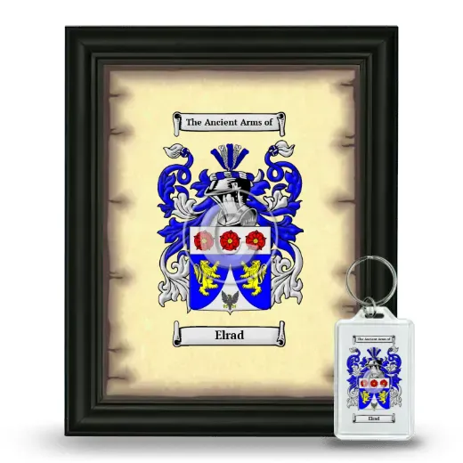 Elrad Framed Coat of Arms and Keychain - Black