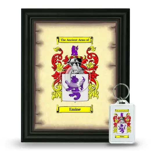 Emine Framed Coat of Arms and Keychain - Black