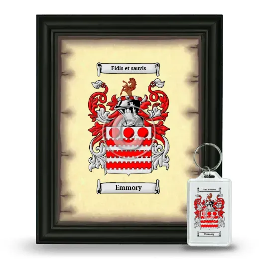 Emmory Framed Coat of Arms and Keychain - Black