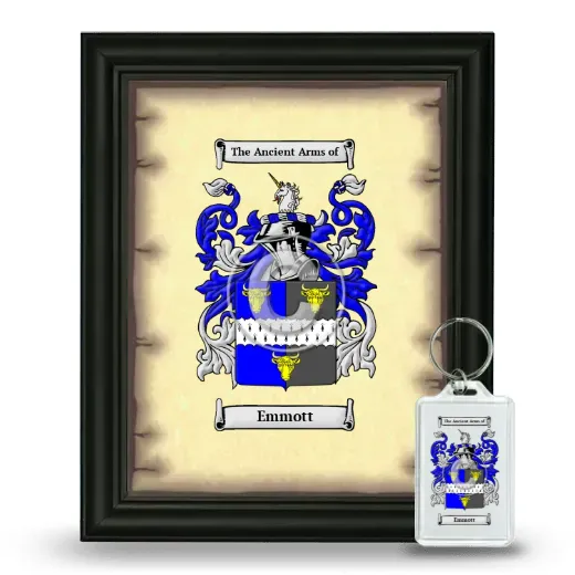 Emmott Framed Coat of Arms and Keychain - Black