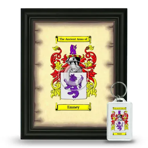Emney Framed Coat of Arms and Keychain - Black