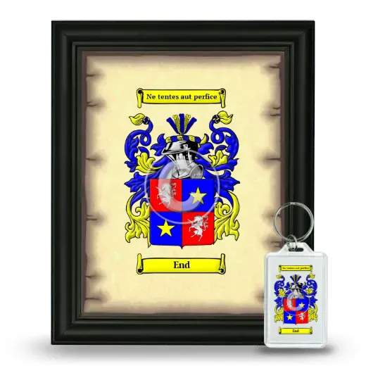 End Framed Coat of Arms and Keychain - Black