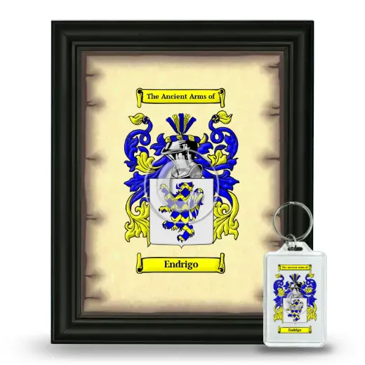 Endrigo Framed Coat of Arms and Keychain - Black