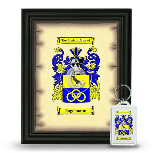 Engelmann Framed Coat of Arms and Keychain - Black