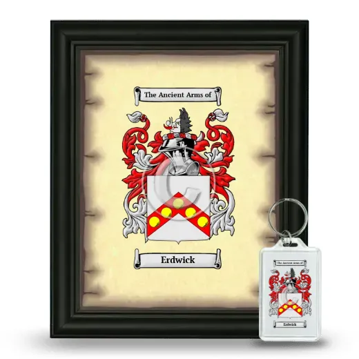 Erdwick Framed Coat of Arms and Keychain - Black