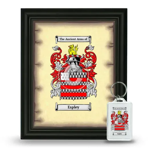 Espley Framed Coat of Arms and Keychain - Black