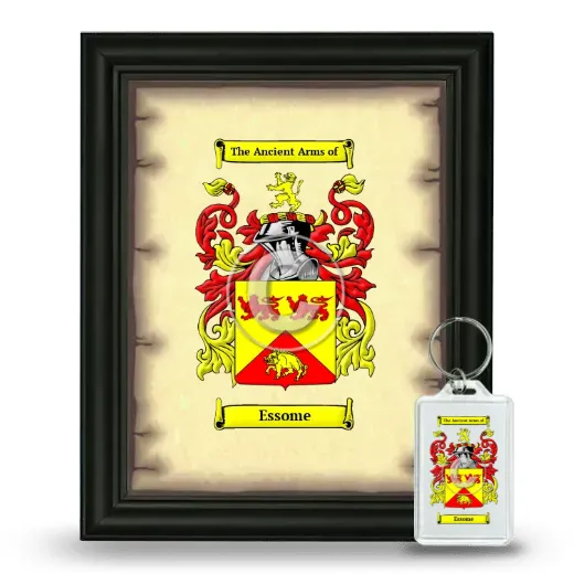Essome Framed Coat of Arms and Keychain - Black