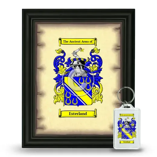 Esterland Framed Coat of Arms and Keychain - Black