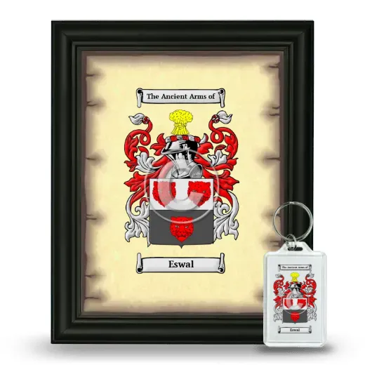 Eswal Framed Coat of Arms and Keychain - Black