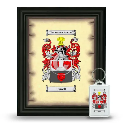 Eswell Framed Coat of Arms and Keychain - Black