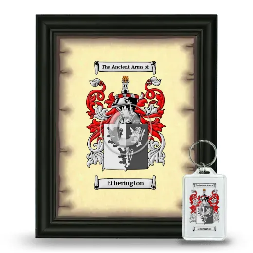 Etherington Framed Coat of Arms and Keychain - Black