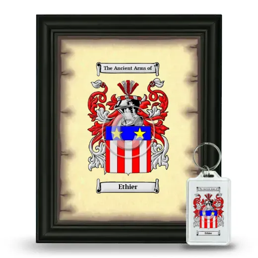 Ethier Framed Coat of Arms and Keychain - Black