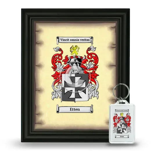 Etten Framed Coat of Arms and Keychain - Black