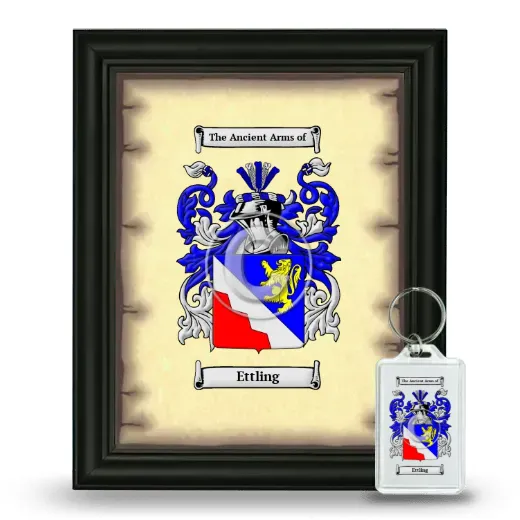 Ettling Framed Coat of Arms and Keychain - Black