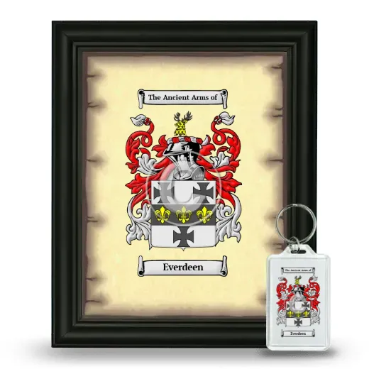Everdeen Framed Coat of Arms and Keychain - Black