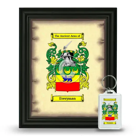 Everyman Framed Coat of Arms and Keychain - Black