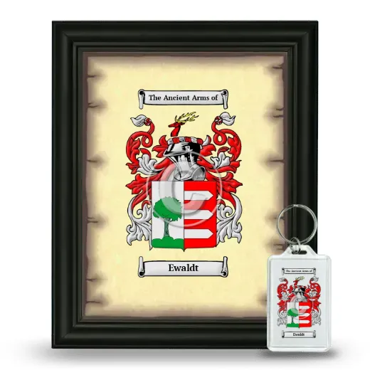 Ewaldt Framed Coat of Arms and Keychain - Black