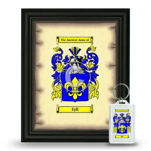 Eyll Framed Coat of Arms and Keychain - Black