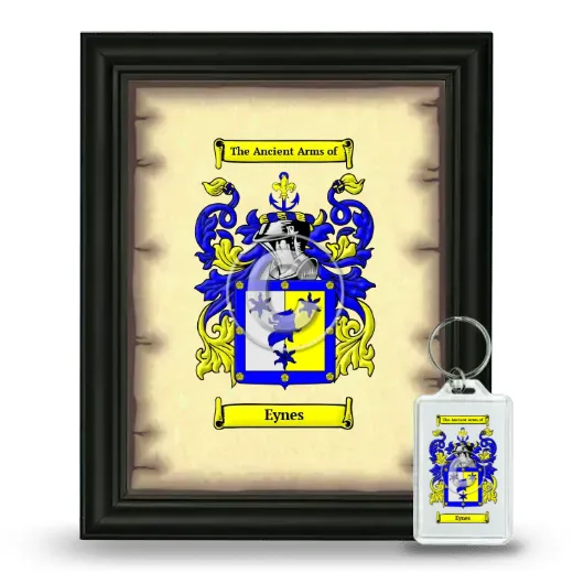 Eynes Framed Coat of Arms and Keychain - Black