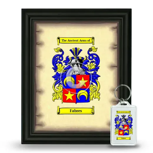 Fabres Framed Coat of Arms and Keychain - Black