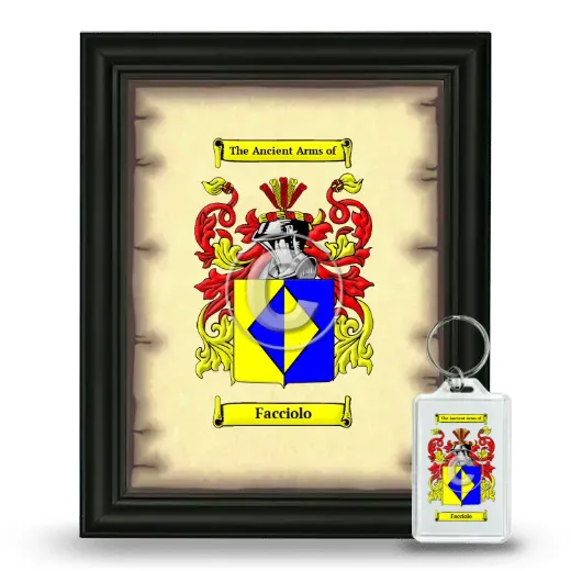 Facciolo Framed Coat of Arms and Keychain - Black
