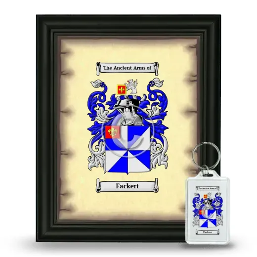 Fackert Framed Coat of Arms and Keychain - Black