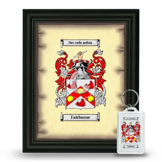 Fairburne Framed Coat of Arms and Keychain - Black