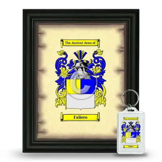 Faliero Framed Coat of Arms and Keychain - Black